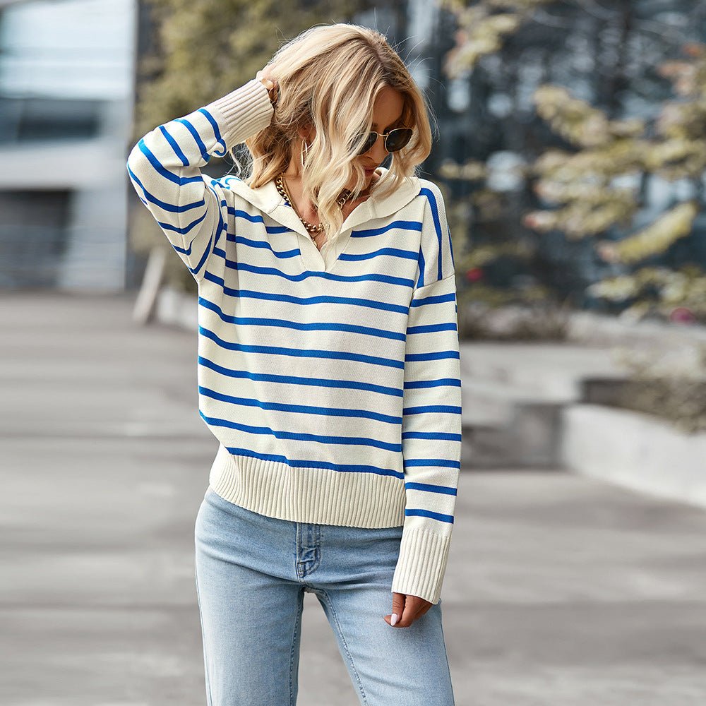 Chic Striped Knit Sweater
