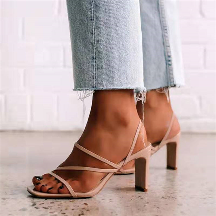 Elegant High Heel Stiletto Sandals for Women (36–43)