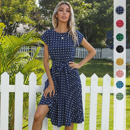Polka Dot Midi Jurken Elegant